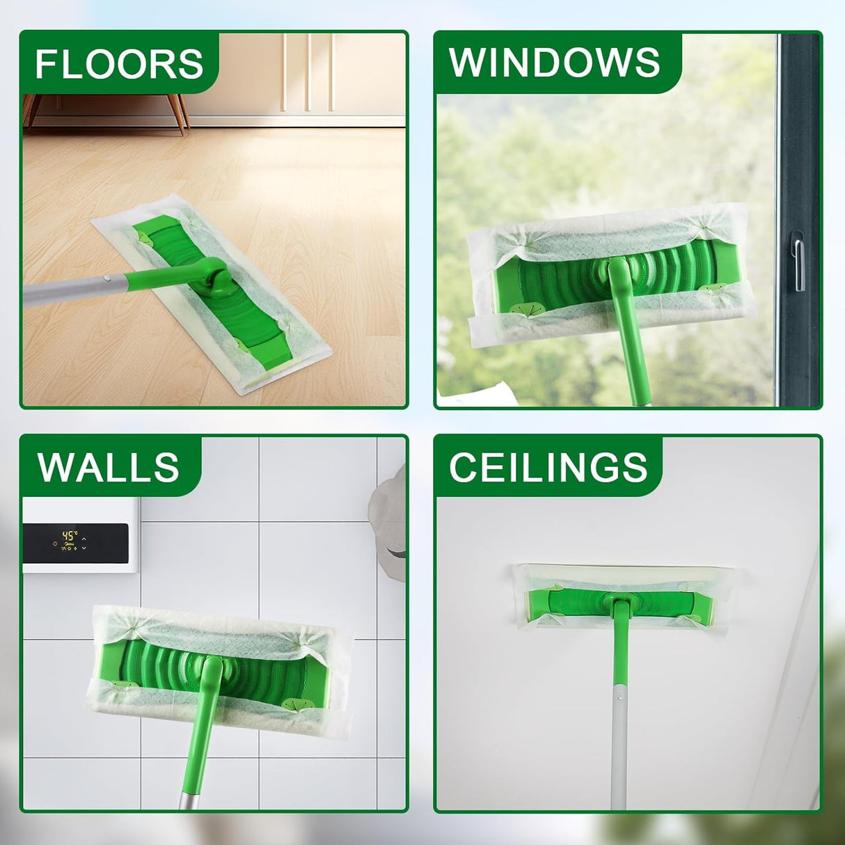Dry Sweeping Cloths Compatible with Swiffer Sweeper — Heavy-Duty Disposable Refills, Unscented, 100 Count