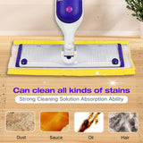 Reusable Washable Mop Pads Compatible with Swiffer PowerMop — Multi-Surface Microfiber, 4 Pack (2 Yellow + 2 Purple)