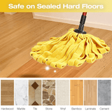 Microfiber Cloth Mop Refills Compatible with O-Cedar Flat Mop — Washable, Wet & Dry, 3 Pack (Yellow)
