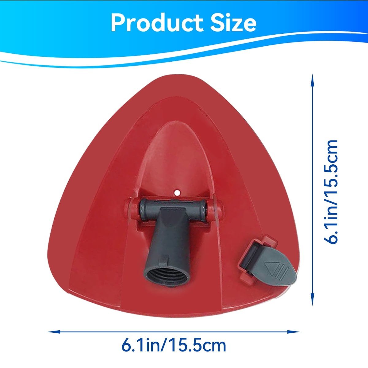 Replacement Handle & Triangle Base Set Compatible with O-Cedar EasyWring 1-Tank Spin Mop — 48" Extendable, with Clean Head