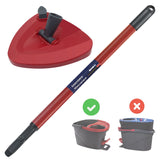 Replacement Handle & Triangle Base Set Compatible with O-Cedar EasyWring 1-Tank Spin Mop — 48" Extendable, with Clean Head