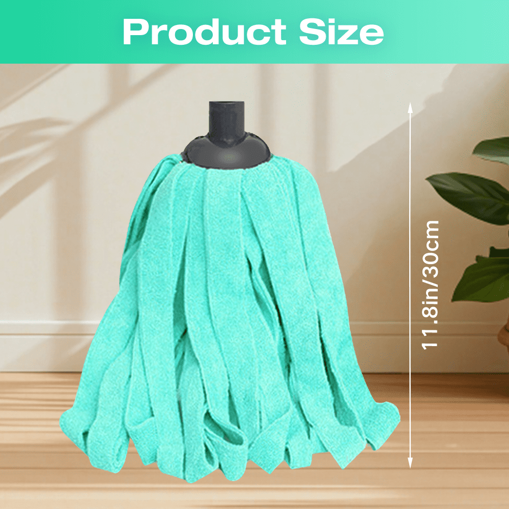 Microfiber Cloth Mop Refills Compatible with O-Cedar Flat Mop — Washable, Wet & Dry, 3 Pack (Green)